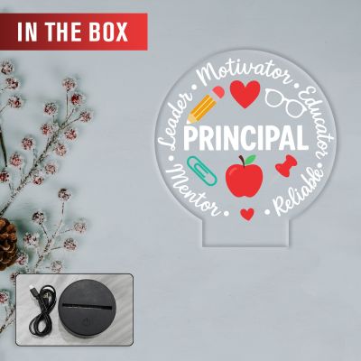 Principal LED Desk Table Lamp with Warm White Light Principal Appreciation Gift Principal Office Decor Light | School Principal Gift